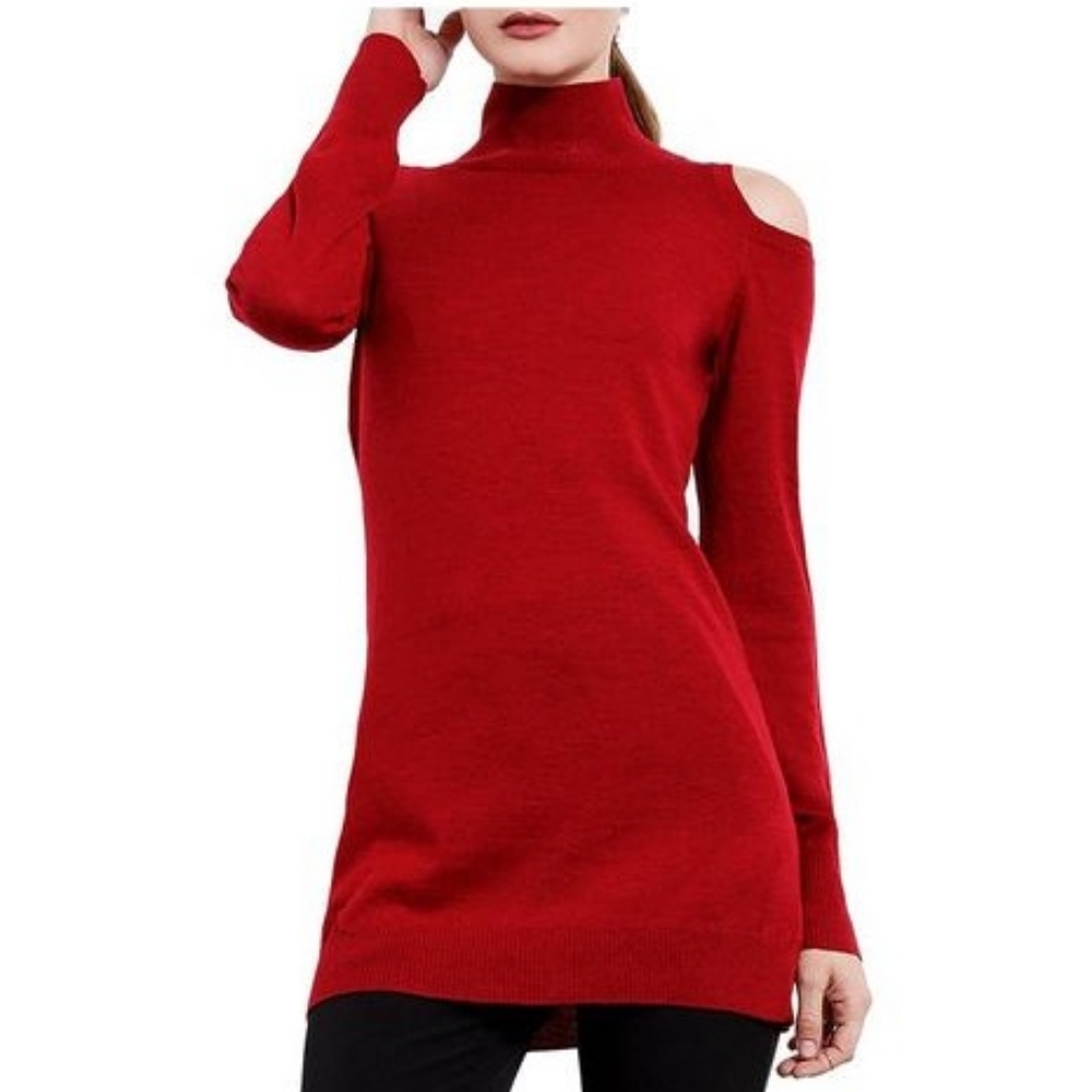 Merino Wool cold Shoulder turtleneck size XL